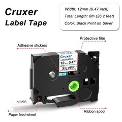 20x TZe-931 Black on Silver 1/2″ TZe Tapes Compatible For Brother PT Cube Plus