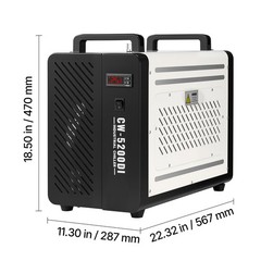 Uimoso Industrial Water Chiller 5460BTU/h Cooling System with Compressor 4.2 GPM