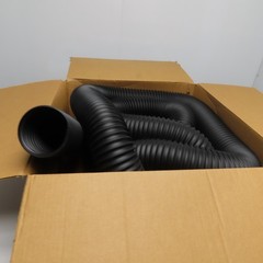 Flexaust 8731040000 T-7 4″ Medium Weight Black Thermoplastic Rubber Hose 25′