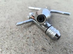 US Stock 2Pcs Ratchet T Handle Tap Wrench, Adjustable Bar Holder Ratcheting Tap