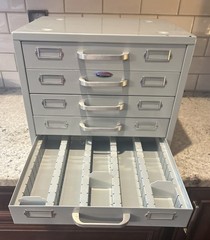 NEUMADE 5-Drawer STACKABLE Photography Metal File Cabinet 15.5” W x 13”H x 12”D