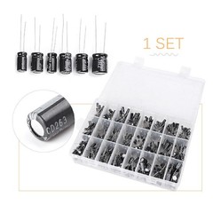 500pcs 0.1uF-1000uF Mixed 24 values Electrolytic Capacitors Assortment Kit Set
