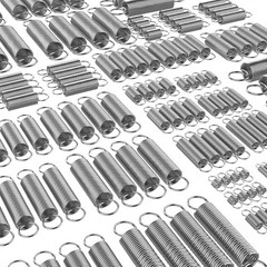 100 Pcs Extension Springs Assortment Kit, 25 Different Sizes, Stainless Steel