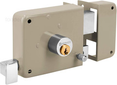Truper 43583 / CS-70DB – Right Rim, Deadbolt Rim Door Lock Set, Standard Gray