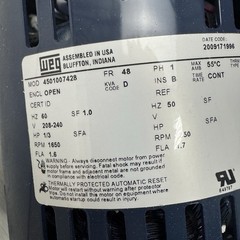 Weg Motor 4501007428 1/3 HP 1650 RPM Made In Usa