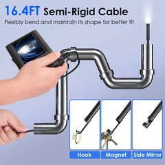 1080P HD Industrial Endoscope Camera with 8 LED Lights Waterproof Borescope
