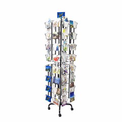 64 Adjustable Pockets Display Rack 5×7 7×5 up to 11″W X 8″T Cards 1.2″ D Pockets
