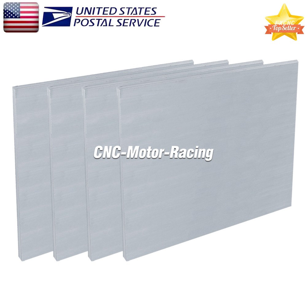 4pcs Aluminum Raw DIY Material Flat Plate Sheet Long 300mm/11.81inch Thick 3mm