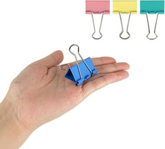 Large Binder Clips, 1.6 Inch, 24 Pack, Colored Binder Clips, Paper