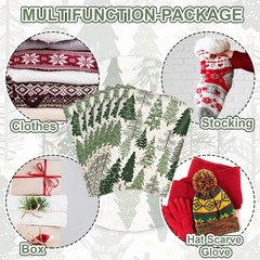 JarThenaAMCS 100Pcs Christmas Poly Mailer 10 x 13 Inch Green Xmas Tree Packag…
