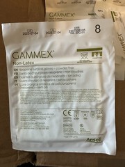 50 Pair Ansell Gammex powder free Surgical Gloves Neoprene 07-04-2026 Size: 8