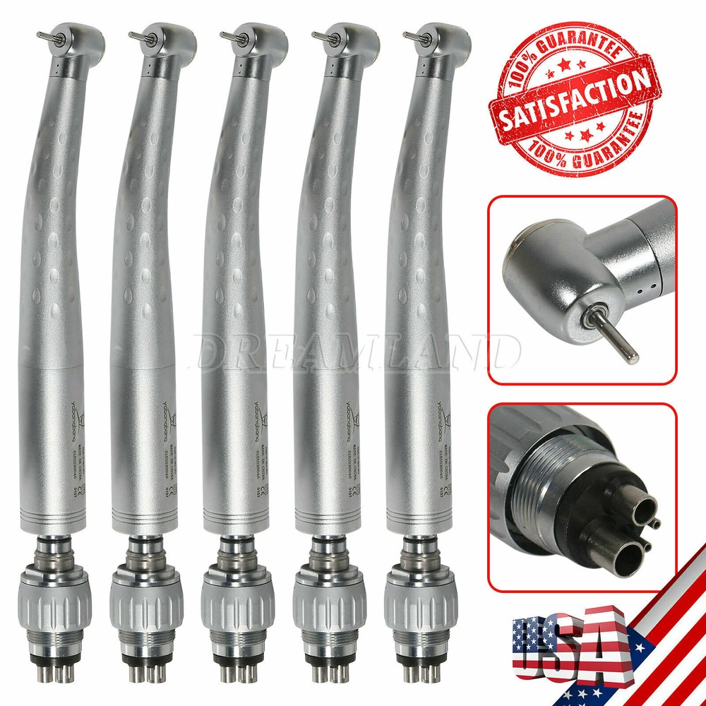 5 Packs Dental High Speed Handpiece Spray with 4 Holes Quick Coupler Swivel