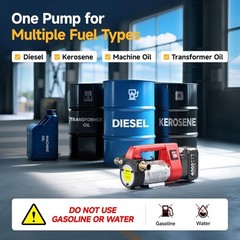 Electric Fuel Transfer Pump 12GPM 21V for Transfer of Diesel Battery Powered