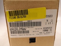 PANASONIC Lot of 1000 ERG-2SJ750V Fixed Metal Oxide Film Resistor 2w 75ohms 5%
