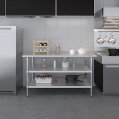 Stainless Steel Food Prep Work Table with Two Undershelf 30” x 60”