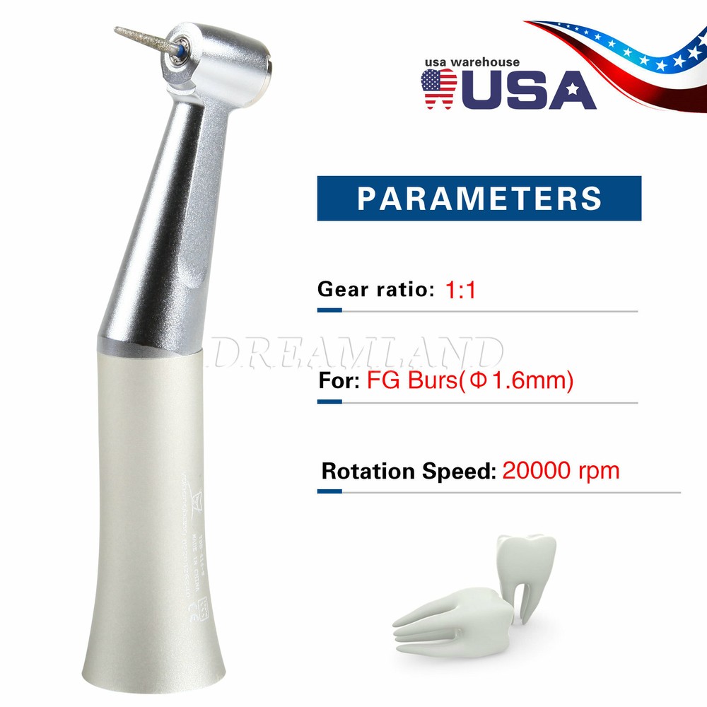 FG1.6mm/CA2.35mm Dental Low Speed Contra Angle Handpiece Straight Motor 2/4HOLE