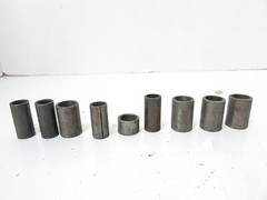9 pcs Metal Sleeve Bearings Bushings Various Sizes Vintage Lot Parts