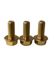 100 pcs M6-1.0×20 Hex Flange Frame Bolt Class 10.9 DIN 6921 Zinc Yellow