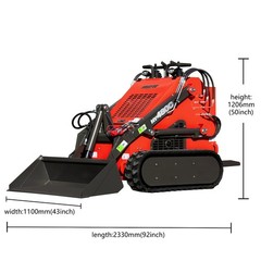 HUAYEE Free Shiping Crawler Mini Skid Steer Loader with EPA 23HP Engine in USA
