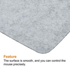 28″x13″ Desk Mat Protector Felt Dual Side Mouse Pads Writing Mat Gray