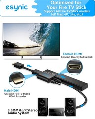 HDMI Audio Extractor 4K 60Hz PCM to RCA L/R Stereo 3.5mm Headphone Jack Fire TV