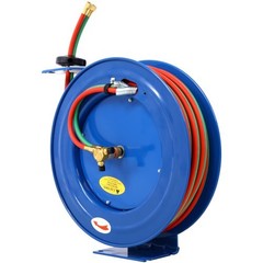 Welding Hose Reel Retractable 1/4″ x 100 Ft Oxygen Acetylene Welder Dual Hose