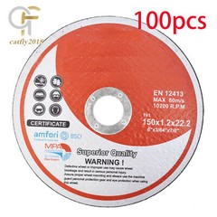 Pack 100 6″x.045″x7/8″ Cut-off Wheel – Metal & Stainless Steel Cutting Discs