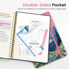 Lined Spiral Journal for Women, A5 Cute Hardcover College Ruled Notebook for Wor