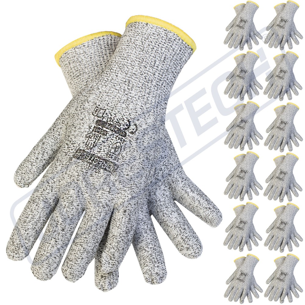 12 Pairs JORESTECH Cut Resistant Level 3 Work Gloves