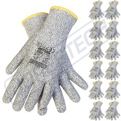 12 Pairs JORESTECH Cut Resistant Level 3 Work Gloves