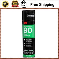 3M Hi-Strength 90 Spray Adhesive 17.6oz Clear Glue Wood Metal Plastic Laminate