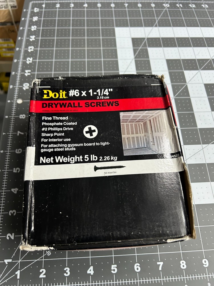 NOS 5-pounds LB Do It Best 1-3/8″ Drywall Cupped Head Nails Ring Shank Nail