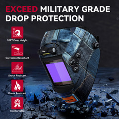 ARCCAPTAIN True Color Auto Darkening Welding Helmet for Arc Tig Mig with Light🔥