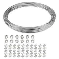 1/16 inch Stainless Steel 304 Aircraft Cable Wire Rope Marine Grade, 33 FT Lengt