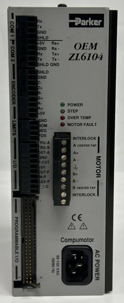 PARKER OEMZL6104 COMPUMOTOR MICROSTEPPING DRIVE CONTROLLER 95-132VAC 1-AXIS