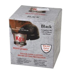 KG’S BOOT GUARD Leather Vinyl Brush-ON Toe Protector 2 oz – BLACK