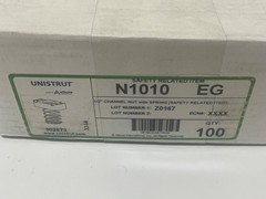 100 Count Box Unistrut Strut Channel Nut with Spring 1/2″-13 Electro-Galvanized