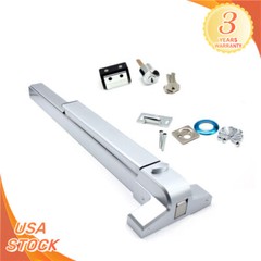 Door Push Bar Panic Exit Device with Lock Commercial Emergency Door Hardware New