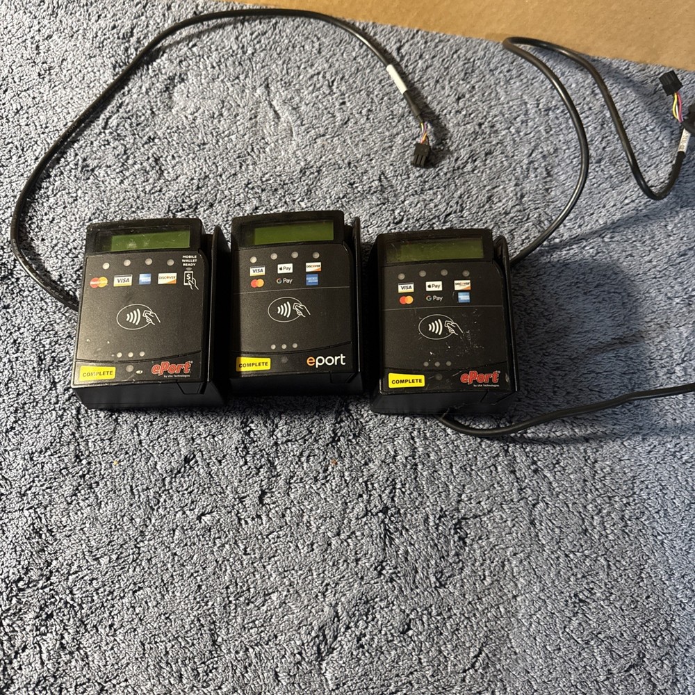Lot Of 3. USA Technologies ePort Wireless Vending or Credit Card Reader device