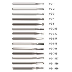 10-100 Pcs Dental Handpiece Carbide Burs FG 1 2 3 4 5 557 558 1957 1958 330 245