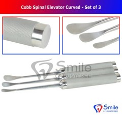 Cobb Spinal Elevators Curved Set Of 3 Orthopedic Surgical Instruments CE FDA