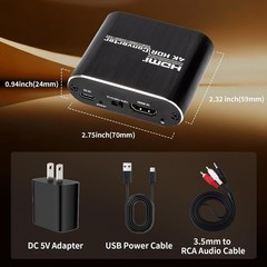 HDMI ARC Audio Extractor 4K 60Hz Adapter Optical Audio Output 3.5mm Converter