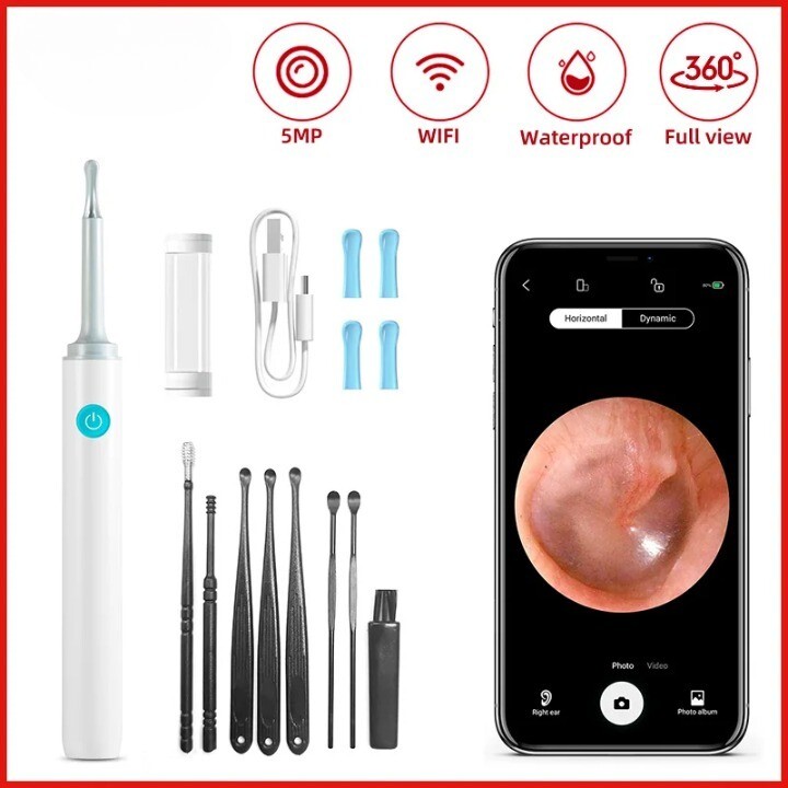 NEW LED Ear Wax Cleaner Ear Camera Otoscope with Light Cleaner Removal Kit