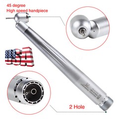 45 Degree Dental Surgical High Speed Handpiece Push Button Single Spray 2-Holes
