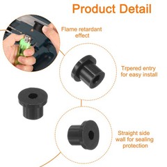 36Pack Rubber Grommets 1/8″ Drill Hole 1/16″ ID Top Hat Hole Plug Grommet