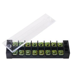 1 Set Dual Row 8-Position Screw Terminal Block Electrical Barrier Strip 600V 25A