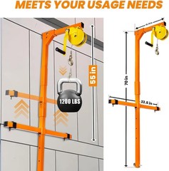 Air Conditioner Lifting Tool 50 FT Height 1200 LBS Air Conditioner Lifting Crane