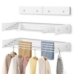 Clothes Drying Rack 31.5 inches Foldable Wall Mount Laundry Rack Folding Indo…