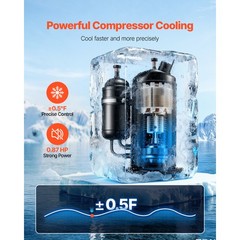 Uimoso Industrial Water Chiller 5460BTU/h Cooling System with Compressor 4.2 GPM