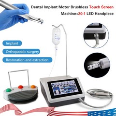 Dental LED Implant Motor Surgical System Touch Screen/20:1 LED Contra Angle ds